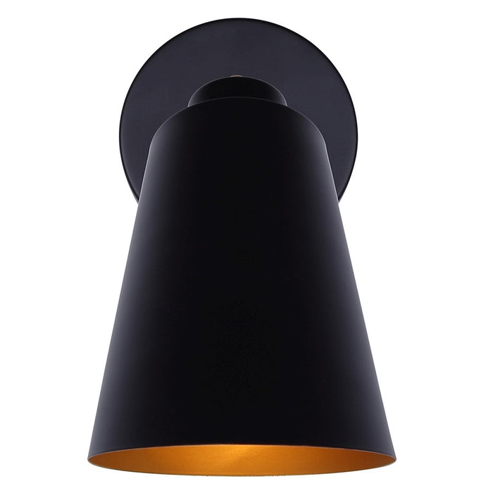 Canarm Rame 1 Light 11.66" Vanity, Matte Black/Gold