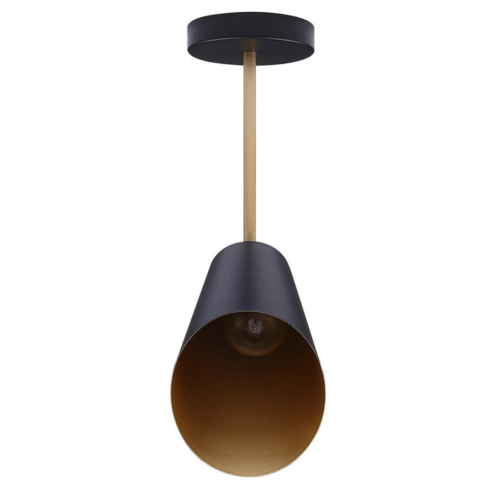 Canarm Rame 1 Light 11.66" Vanity, Matte Black/Gold