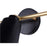 Canarm Rame 3 Light 23" Vanity, Matte Black/Gold