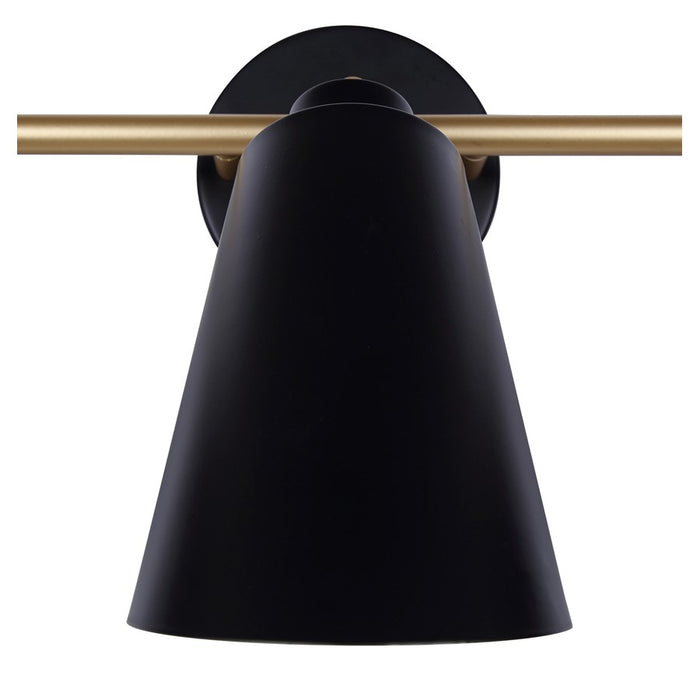 Canarm Rame 3 Light 23" Vanity, Matte Black/Gold