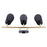 Canarm Rame 3 Light 23" Vanity, Matte Black/Gold
