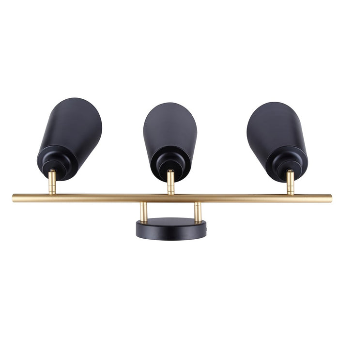 Canarm Rame 3 Light 23" Vanity, Matte Black/Gold