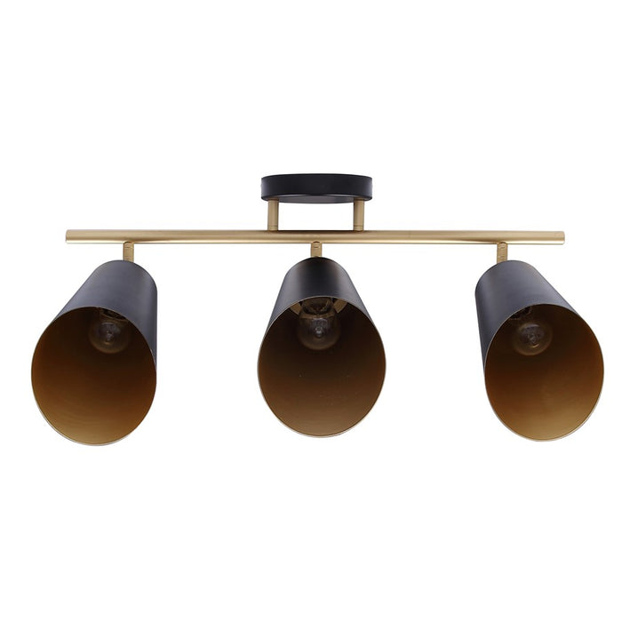 Canarm Rame 3 Light 23" Vanity, Matte Black/Gold