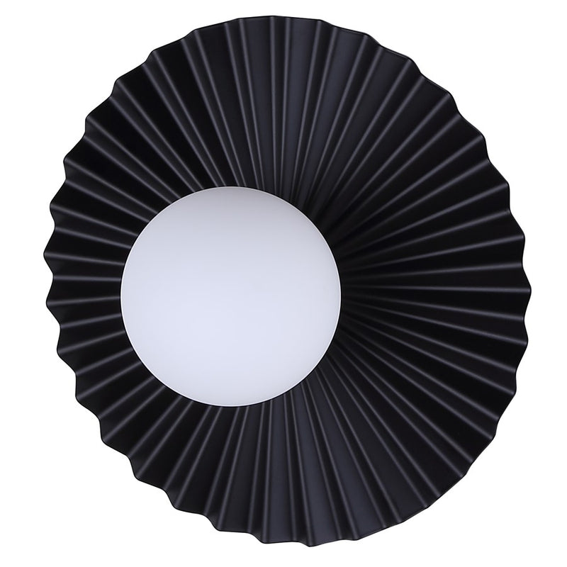 Canarm Payton 12in 1-Light Vanity Light | Matte Black and Opal Glass | Bathroom Vanity & Wall Sconce | 12 x 6.75 x 12 in | Model IVL1210A01BK9