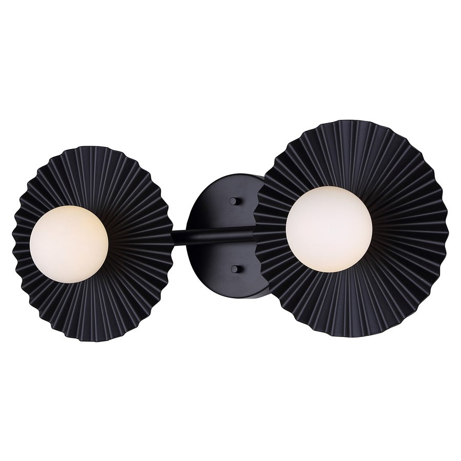 Canarm Payton 2 Light 20" Vanity, Black - IVL1210A02BK9