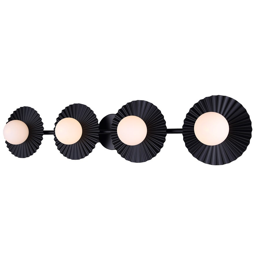 Canarm Payton 4 Light 38.75" Vanity, Black - IVL1210A04BK9