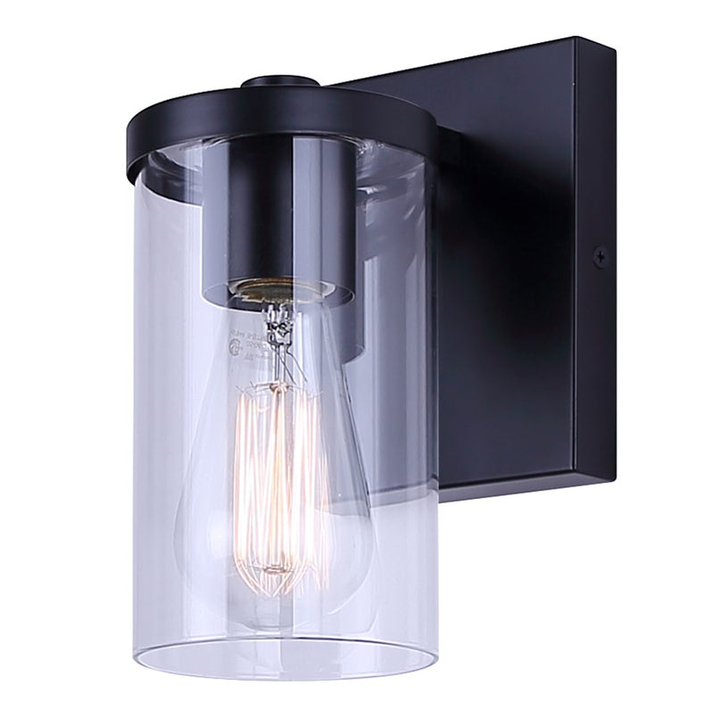 Canarm Britton 1 Light Vanity, Matte Black