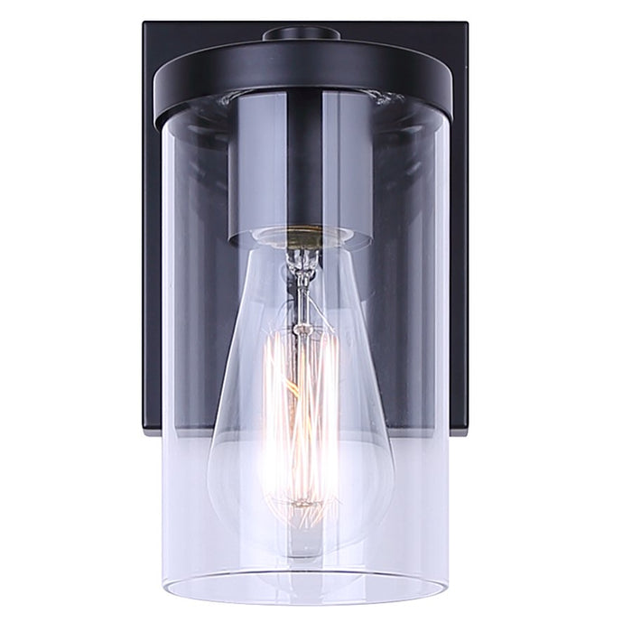 Canarm Britton 1 Light Vanity, Matte Black