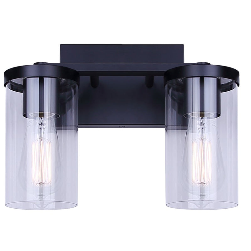 Canarm Britton 2 Light Vanity, Matte Black