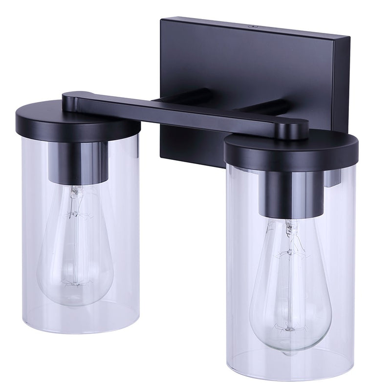 Canarm Britton 2 Light Vanity, Matte Black