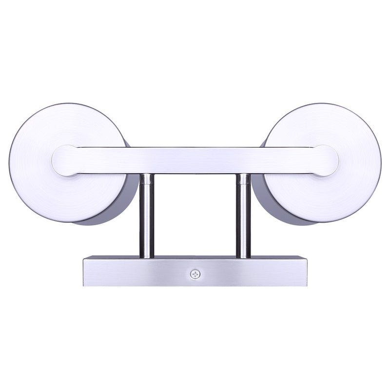 Canarm Britton 12.5in 2-Light Vanity Light | Brushed Nickel and Clear Glass | Bathroom & Powder Room | 12.5 x 6 x 9.62 in | Model IVL1234A02BN