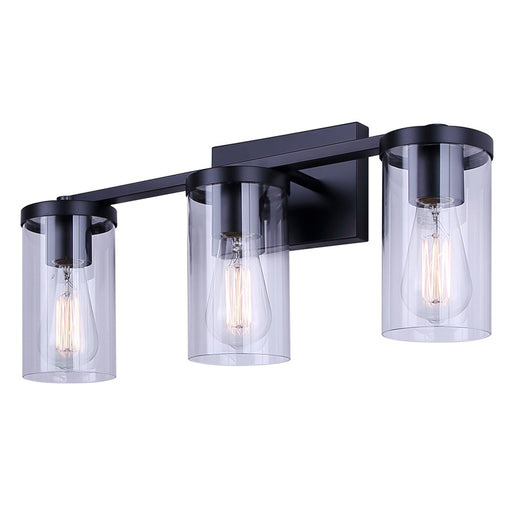 Canarm Britton 3 Light Vanity, Matte Black - IVL1234A03BK