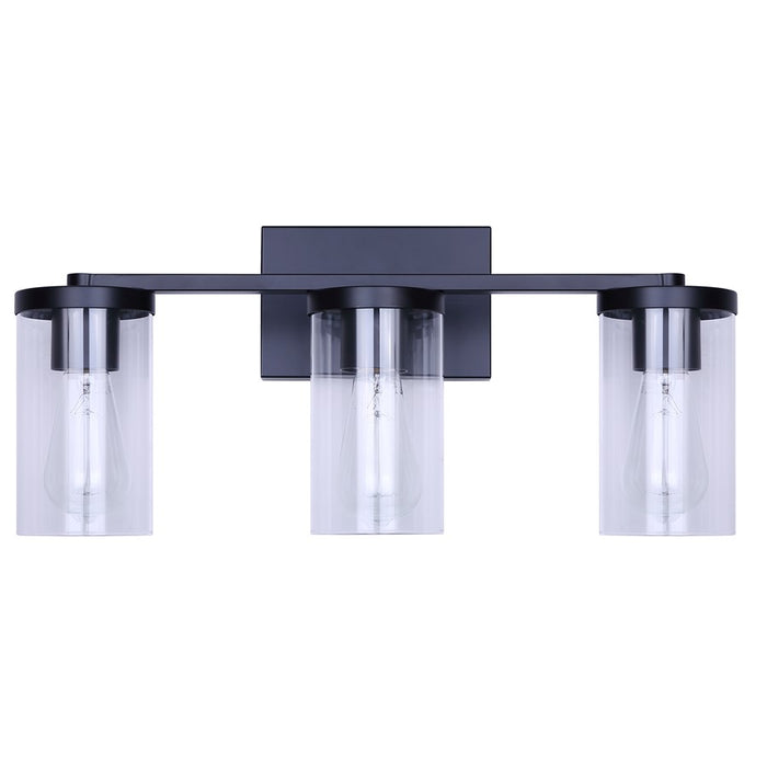 Canarm Britton 3 Light Vanity, Matte Black