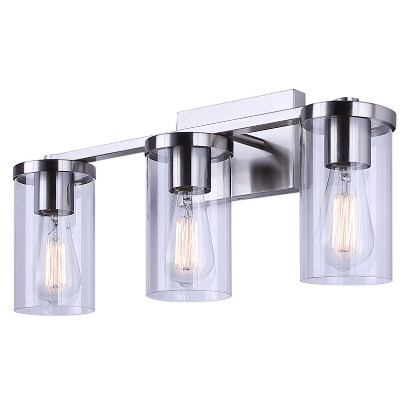 Canarm Britton 3 Light Vanity, Brushed Nickel