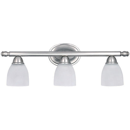 Canarm IVL20351 3-Light Vanity Light | Brushed Pewter Steel and Frosted Glass | Bathroom & Powder Room | 24.75 x 5.5 x 8.25 in | Model IVL20351