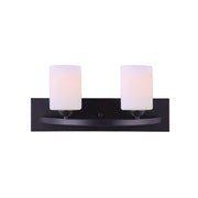 Canarm Hampton 18in 2-Light Vanity | Matte Black and Clear Glass | Bathroom & Powder Room | 18 x 6.5 x 8.5 in | Model IVL370A02BK