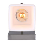 Canarm Hartley 8in 1-Light Wall Sconce | Brushed Nickel Steel and White Opal Glass | Bathroom & Hallway | 5 x 6 x 8 in | Model IVL472A01BN