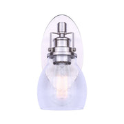 Canarm Carson 5in 1-Light Wall Sconce | Transitional Brushed Nickel and Seeded Glass | Bathroom & Powder Room | 5 x 7 x 10.5 in | Model IVL705A01BN