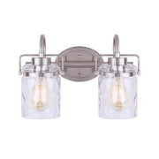 Canarm Arden 15in 3-Light Vanity | Brushed Nickel and Clear Glass | Bathroom Vanity | 15 x 8 x 10 in | Model IVL707A02BN