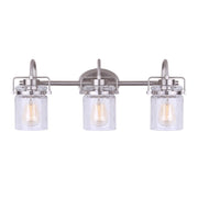 Canarm Arden 25in 3-Light Vanity | Brushed Nickel and Clear Glass | Bathroom Vanity Light | 25 x 10 x 7.5 in | Model IVL707A03BN