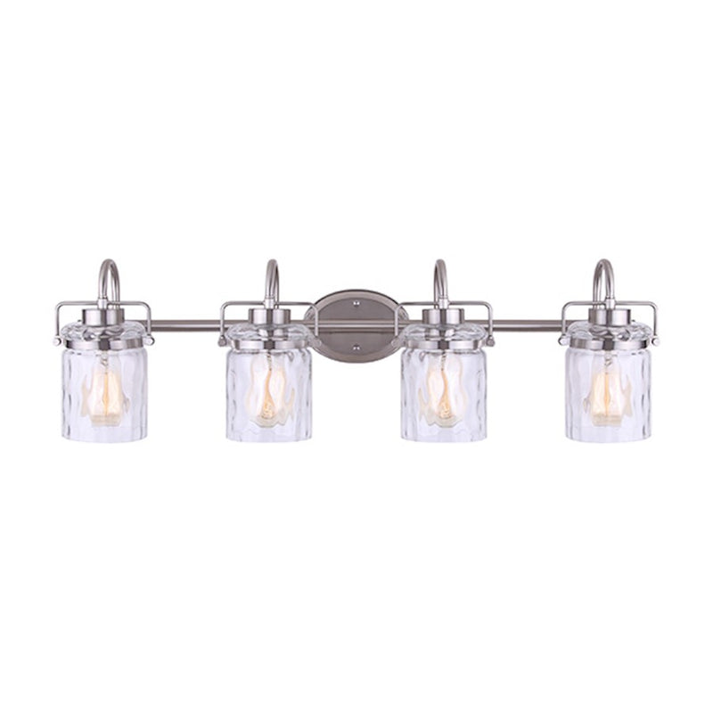 Canarm Arden 35in 3-Light Vanity | Brushed Nickel and Clear Glass | Bathroom Vanity Light | 34.5 x 10 x 7.5 in | Model IVL707A04BN