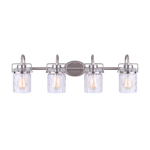Canarm Arden 35in 3-Light Vanity | Brushed Nickel and Clear Glass | Bathroom Vanity Light | 34.5 x 10 x 7.5 in | Model IVL707A04BN