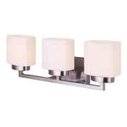 Canarm Sutherland 3-Light Vanity Light | Brushed Nickel and Flat Opal Glass | Bathroom Vanity | 23 x 6 x 8 in | Model IVL751A03BN
