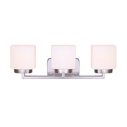 Canarm Sutherland 3-Light Vanity Light | Brushed Nickel and Flat Opal Glass | Bathroom Vanity | 23 x 6 x 8 in | Model IVL751A03BN