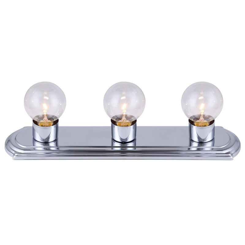 Canarm Bathroom Strip 18in 3-Light Vanity Light | Chrome Finish | Bathroom Vanity | 18 x 4 in | Model IVLBS1307