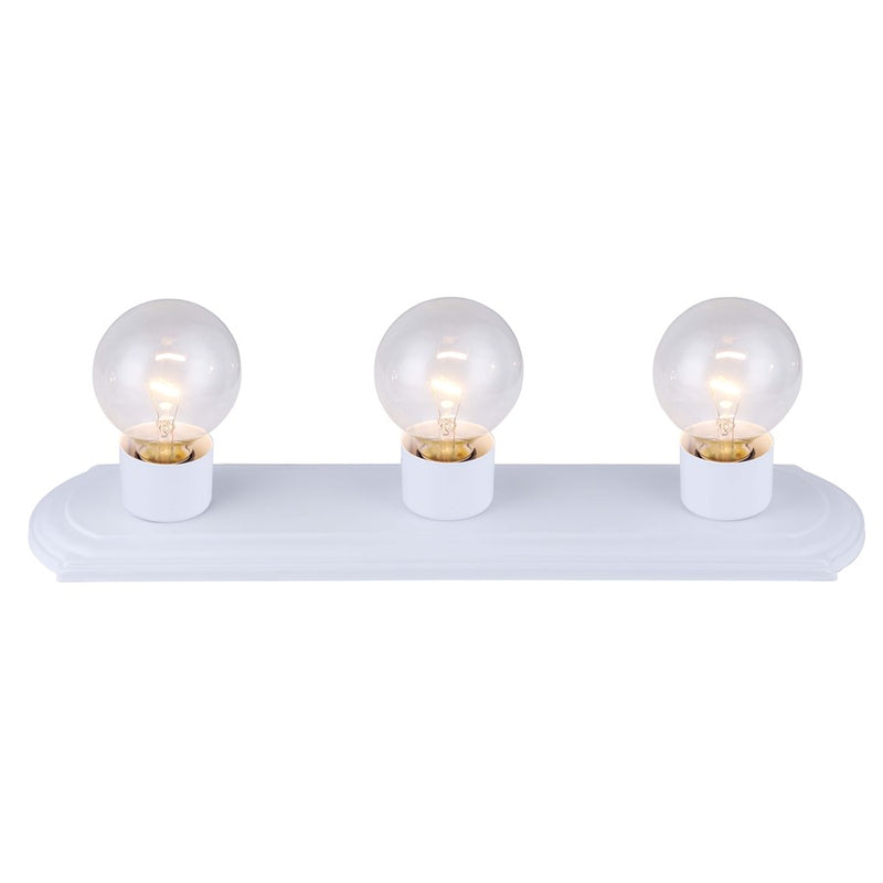 Canarm Bathroom Strip 18in 3-Light Vanity | Mid-Century White Finish | Bathroom Vanity Light | 18 x 18 x 4.38 in | Model IVLBS1311