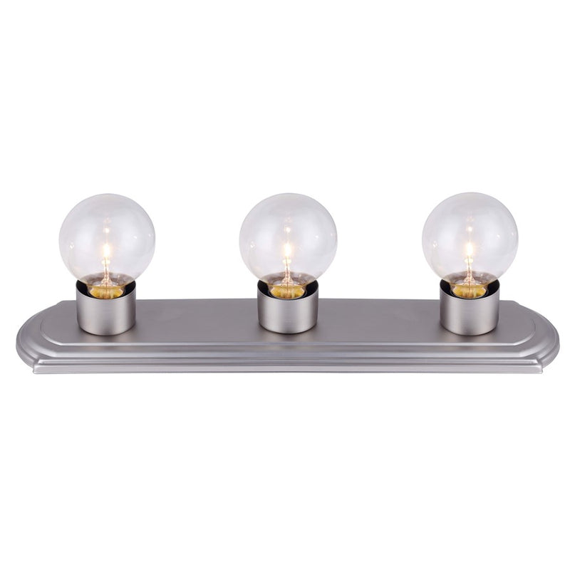 Canarm Bathroom Strip 18in 3-Light Vanity | Brushed Pewter Finish | Bathroom Vanity Light | 18 x 18 x 4.38 in | Model IVLBS1351