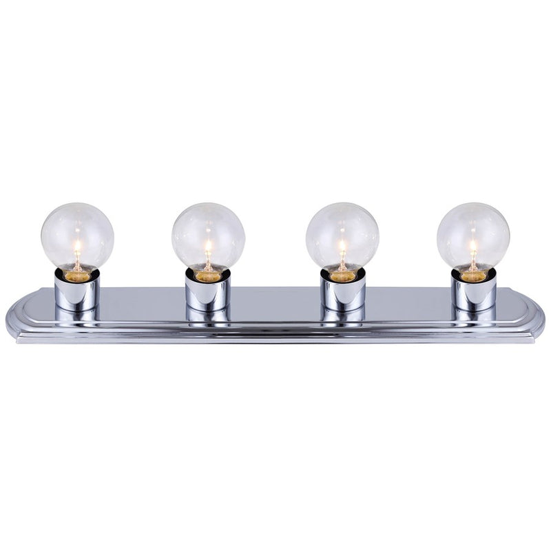 Canarm Bathroom Strip 24in 4-Light Vanity | Contemporary Chrome Finish | Bathroom Vanity Light | 24 x 4.38 in | Model IVLBS1407