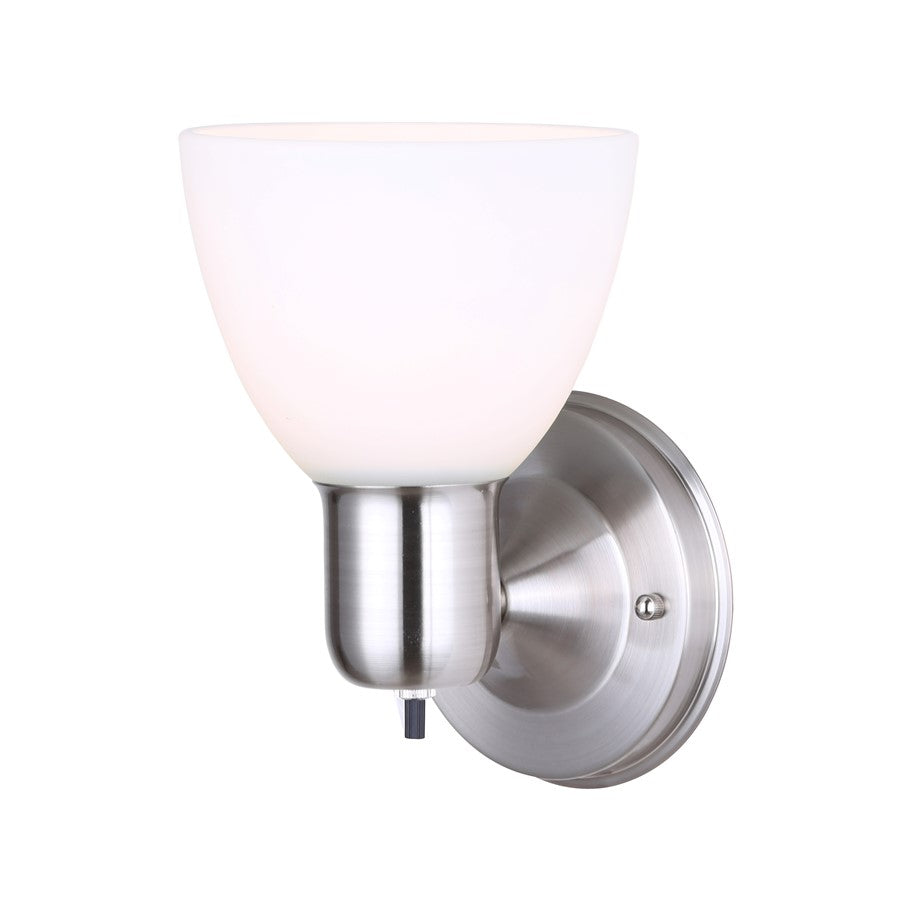 Canarm Madison 1 Light 5.75" Sconce, Brushed Nickel