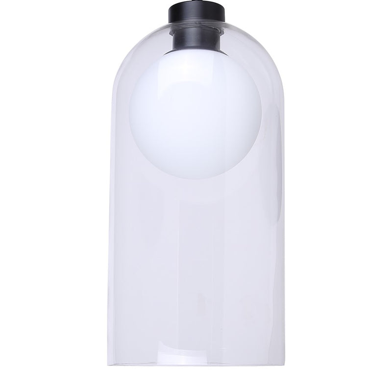 Canarm Pelia 1-Light Wall Sconce | Black Metal and Clear Glass | Hallway & Bedroom Accent | 7 x 10 x 19.88 in | Model IWF1142A01BK