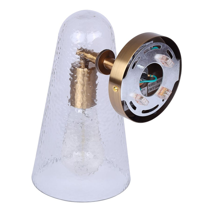 Canarm Luisa 1 Light Sconce, Gold/Hammered