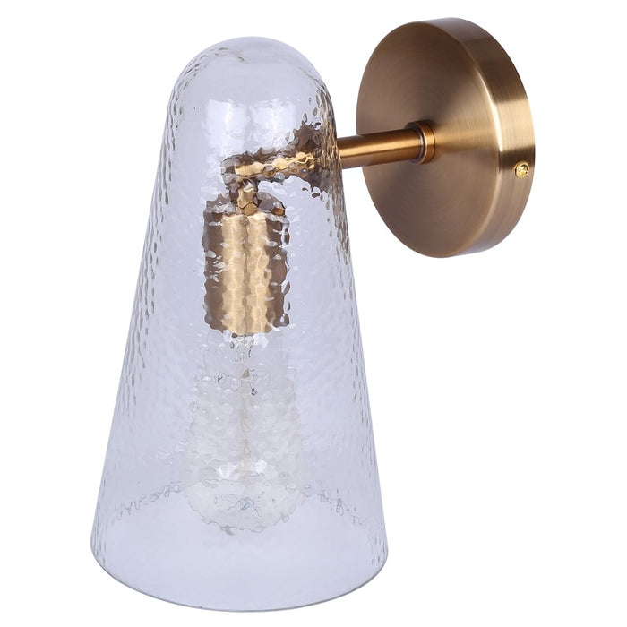 Canarm Luisa 1 Light Sconce, Gold/Hammered