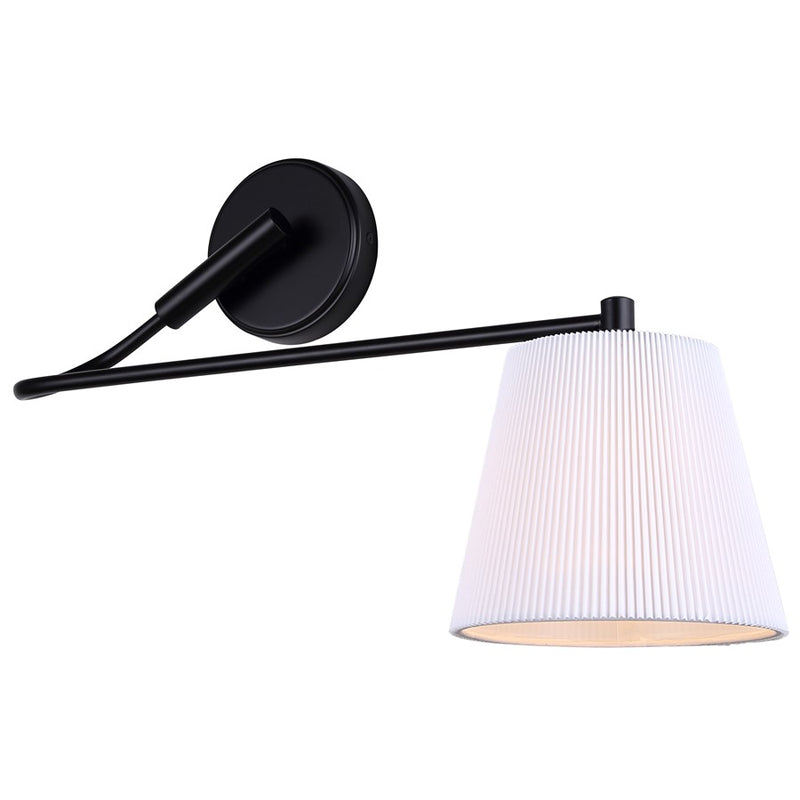 Canarm Aspen 1 Light Sconce, Black/White