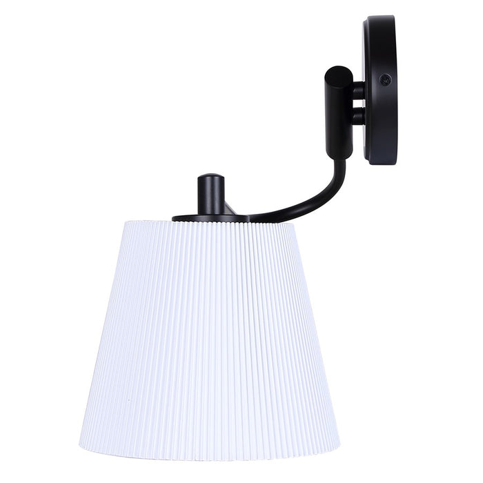 Canarm Aspen 1 Light Sconce, Black/White