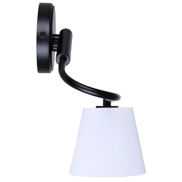 Canarm Aspen 1 Light Sconce, Black/White