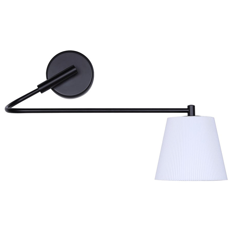 Canarm Aspen 1 Light Sconce, Black/White
