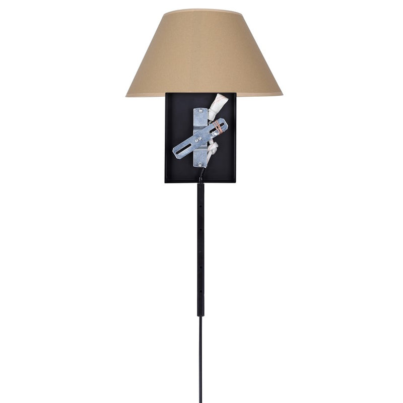Canarm Theodore 25in 1-Light Wall Sconce | Classic Oil Rubbed Bronze and Paper Shade | Bedside & Living Room Reading Light | Model IWF2119B01BK