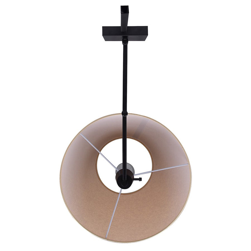 Canarm Theodore 25in 1-Light Wall Sconce | Classic Oil Rubbed Bronze and Paper Shade | Bedside & Living Room Reading Light | Model IWF2119B01BK