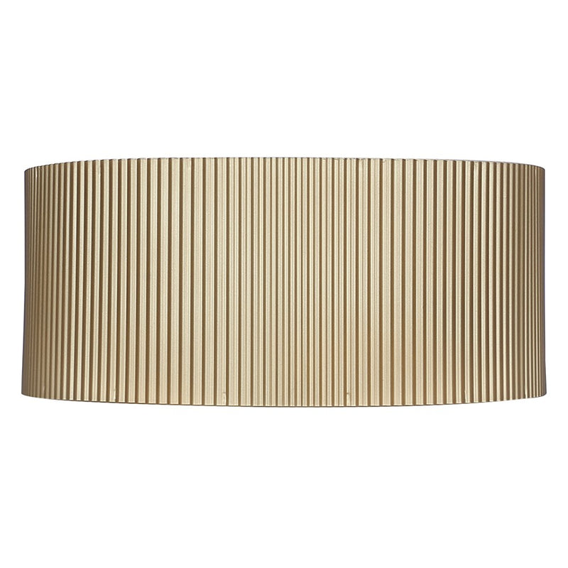 Canarm Scarlett 12in 1-Light Wall Sconce | Painted Gold and Ribbed Gold Drum Shade | Hallway & Living Room | W 12 x D 6 x H 5 in | Model IWL1208A12PGD
