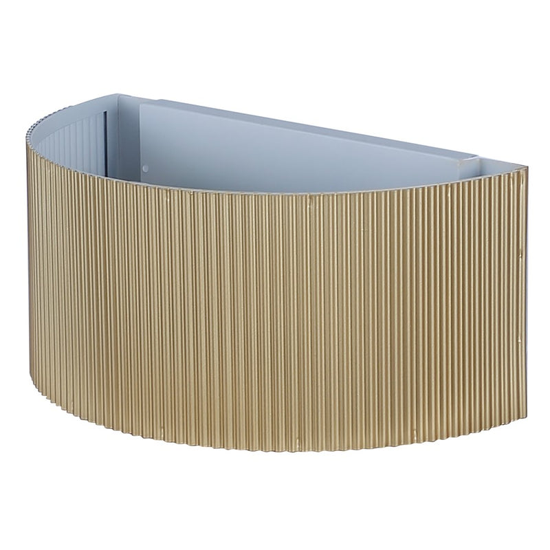 Canarm Scarlett 12in 1-Light Wall Sconce | Painted Gold and Ribbed Gold Drum Shade | Hallway & Living Room | W 12 x D 6 x H 5 in | Model IWL1208A12PGD