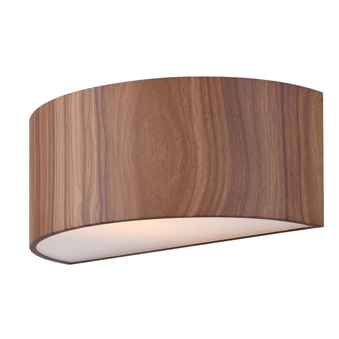 Canarm Dexter 1 Light Sconce, Matte Black/Faux Wood