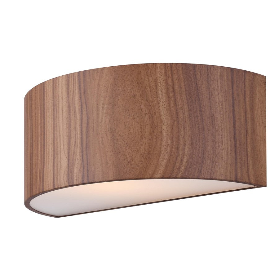 Canarm Dexter 1 Light Sconce, Matte Black/Faux Wood