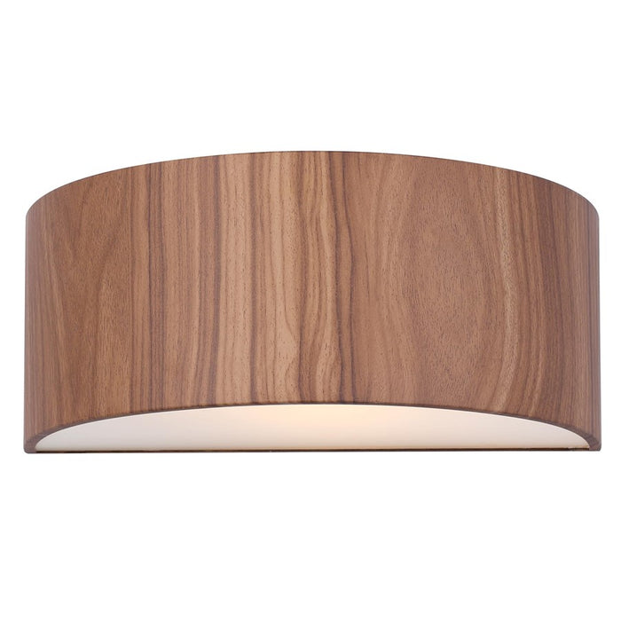 Canarm Dexter 1 Light Sconce, Matte Black/Faux Wood