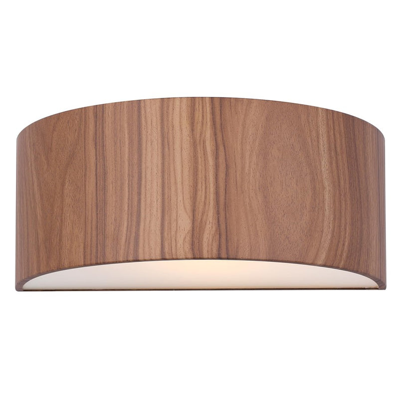 Canarm Dexter 13in 1-Light Wall Sconce | Matte Black and Faux Wood | Hallway & Entryway | W 13 x D 7 x H 5 in | Model IWL318A13BKW