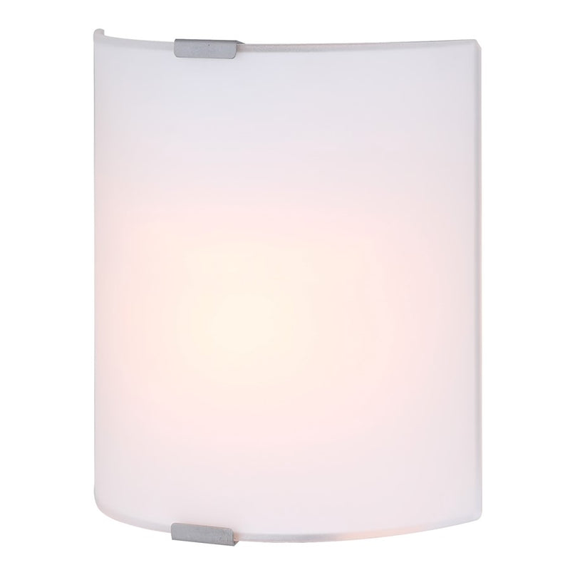 Canarm Signature 7in 1-Light Wall Sconce | Modern Grey Metal and Opal Glass | Hallway & Bathroom Accent Light | 7 x 3.25 x 8.25 in | Model IWL415B07GY