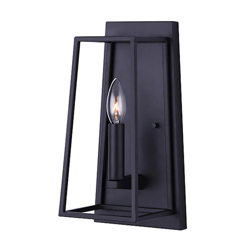 Canarm Wexford 13in 1-Light Wall Sconce | Modern Brushed Nickel Metal | Hallway & Bedroom Accent | 6.5 x 5.5 x 13 in | Model IWL763A01BK